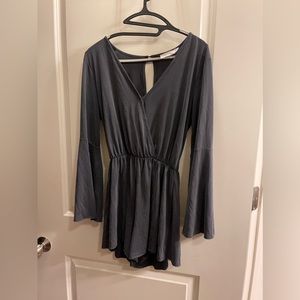 Lush long sleeve romper! Navy/grey. Worn once.